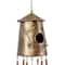 42" Bronze Colored Metal Rustic Birdhouse Windchime